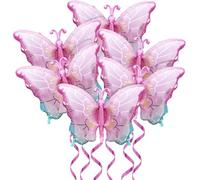 Globos de Mariposa, 6 Piezas Mariposas, Decoración de Papel de Aluminio para Cumpleaños y Fiesta