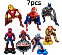 Globos Gigantes de Spidey, Globo de Aluminio de Spiderman Rojo, Decoración para Fiesta de Cumpleaños de Superhéroes, Accesorios para Fotos de Fiesta, Globos para Baby Shower 16pcs number9