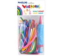 Globos vivalloons moldeables + inflador 14734 bolsa de 50