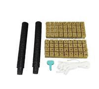 GLOGLOW Cubos de Lana de Roca para Hidroponía, Kits de Germinación, Tapones de Cultivo de Fibra con 50 Macetas de Red, 72 Piezas de Kit de Inicio de Semillas de 1 Pulgada, Cultivo sin Suelo para el