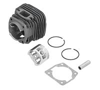 GLOGLOW Kit de Cilindro de 45,2mm, Juego de Clips de Pasador de Anillos de Pistón con Aleación de Aluminio y Hierro para Repuestos de Motosierra de Gasolina 5800 58cc