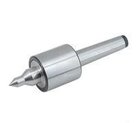 Glomc Centro de torno de 1 pieza, centro vivo triple rodamiento para morse cónico Mt1/Mt2/Mt3/Mt4 torno de acero de alto carbono contrapunto CNC torneado y aplicaciones de metalurgia (MT2)