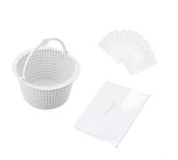 Glomc Juego de 12 piezas de cesta y puerta de vertedero Spx1091C Spx1091K1 con bolsas de filtro, para Hayward Sp1091Lx Sp1091Wm, para piscinas al aire libre