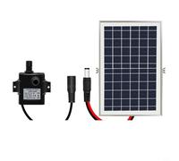 Glomc Kit de fuente de agua solar de 9 V con circulación silenciosa para estanque de peces, rocalla, oxigenación de alta tasa de flujo (9 V 10 W)