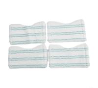 Glomc Paquete de 2 almohadillas de repuesto para fregona Leifheit para limpiaparabrisas de azulejos y bañera, cubierta de limpieza de microfibra con solapa de goma, lavable a 40 °C, turquesa (paquete