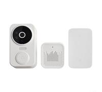 Glomc Para Smart Wireless Video Doorbell Con audio bidireccional Noche 2.4G Wifi Cámara de intercomunicación remota para seguridad en el hogar Negro (blanco)