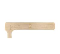 Glomora Calibre vernier de latón, 0-100 mm Calibrador Vernier portátil de doble escala Herramienta de medición de joyería para joyería, Bodhi, Oliva, Jade