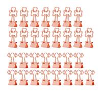Glomora Clips para Carpetas Estilo Caramelo De Trébol, 30 Piezas, Oro Rosa, Abrazaderas De Papel De Metal Fuertes, Diseño Hueco Decorativo para Oficina, Escuela, Hogar