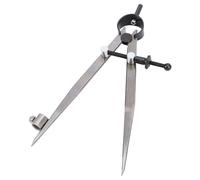 Glomora Creaser de brújula de cuero de 6 pulgadas con portalápices, espaciador ajustable, pinza divisora de ala de resorte para dibujo en madera