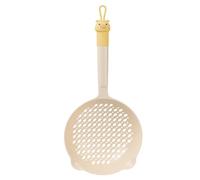 Glomora Cuchara colador de Malla Fina, Cuchara Multiusos de Gran Capacidad, Espumadera, Mango de Nailon PVC Resistente al Calor para escurrir y freír (Yellow)