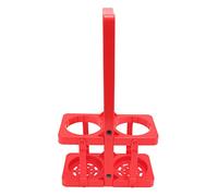 Glomora Soporte de caddie de cerveza Glomora 2 Pack, portador de botellas de cerveza de cerveza portátil plegable con mango espesado para barras y fiestas en el hogar (Rojo)