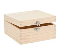 Glorex 6 1682 103 - Caja de Madera de Pino Cuadrada con Cierre Aprox. 16 x 16 x 85 cm de tamaño FSC Mix para Pintar Pegar o Decorar con un Hierro de marcar