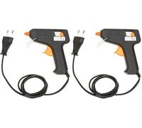Glorex 6 1837 010 - Mini pistola de pegamento caliente en negro, pistola de pegamento con cable de 10 W, incl. 2 barras de pegamento transparentes, para trabajos manuales o reparaciones en casa