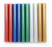 GLOREX 6 1837 046 - Barras de pegamento caliente, 1,1 x 10 cm, 10 barras de pegamento para pistola de pegamento caliente, purpurina