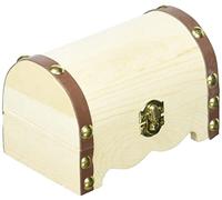 GLOREX 6 2003 215 - Cofre del Tesoro de Madera de Pino Aprox. 115 x 75 x 75 cm FSC Mix Cofre del Tesoro Natural para Pintar Pegar y Decorar