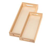 GLOREX Bandeja de Madera, Natural, 48 x 20 x 4 cm, 35 x 15 x 4 cm