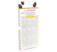SCRAP COOKING 6753 - Molde rígido de huevos de chocolate, 12 huellas de huevos de Pascua