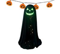 Glow In The Dark Ghost Decor - 9.8x7in Standing Porch Ornament Single Piece Design Includes 1 Ghost Figure - Halloween Yard Decoration - Adds Spooky Character To Gardens Patios Walkways And Entry Disp