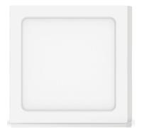 Glowster Downlight LED cuadrado de superficie 12W, luz natural, eficiente, ideal para iluminación general y decorativa en espacios interiores.