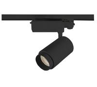 Glowster Foco LED Carril 30W 4000K, ángulo ajustable de 15º a 60º, PF>0,9, 230V, color negro, ideal para iluminación en espacios comerciales y domésticos.