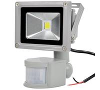 GLW 10W Proyector Sensor de Movimiento LED 12V AC o DC,Luz Exterior a Prueba de Agua IP65 Mini,900LM,6000k,Luz de Seguridad Blanca Luz del con PIR,Sin Enchufe,Equivalente de Bombilla Halógena 80W