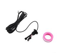 GLX-FLO Q-12 Interruptor de flujo de piscina, sensor de longitud de sensor de flujo de agua de 50 mm para sistemas de agua salada, medidor de acero inoxidable 316 con cinta de rosca, -20 °C a 80 °C