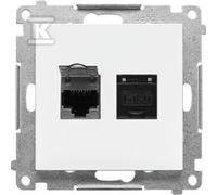 GN.2-KR.KOM.RJ45 K.6 P.BLANCO MATE SIMON5 T62.01/111