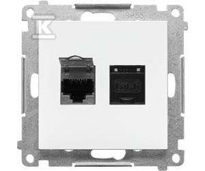 GN.2-KR.KOM.RJ45 K.6 P.BLANCO MATE SIMON5 T62.01/111