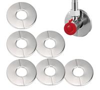 GNALIA 6 Piezas Divididas De Acero Inoxidable Cromado Para Válvula Rosetas Cromadas Grifo De Tapa Collares De Tubería Cubierta Para Tubos De Radiador Cubierta De Tubería Para Duchas Tuberías Grifos