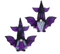 Gnomos Halloween De Mesa Muñeco Enano Con Ala Murciélago Y Sombrero | Decoración Halloween Para Hogar Escritorio Salón Sala Repisa Estantería Oficina Dormitorio Apartamento Piso