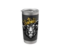 Goat Crown King Greatest Of Funny Goat Crowned Vaso térmico de acero inoxidable de doble pared