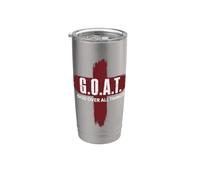 Goat God Over All Things Christian Red Cross Design G.O.A.T. Vaso térmico de acero inoxidable de doble pared