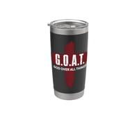 Goat God Over All Things Christian Red Cross Design G.O.A.T. Vaso térmico de acero inoxidable de doble pared