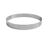 Gobel - Aro pastelería perforado inox profesional - Ø22 cm - h3,5 cm | Fabricado en Francia; Ø22 cm, 3,5 cm, microperforado para una cocción perfecta de tus pasteles; acero inoxidable pro