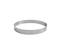 GOBEL - Círculo para tarta perforada - Círculo de pastelería perforado - Acero inoxidable - Ø 8 cm - Altura 3,5 cm - Calidad profesional - Fabricado en Francia, plata