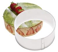 GOBEL - Molde para pastelería de acero inoxidable, diámetro 30 cm - Molde para "vacherin" de acero inoxidable - Altura 6 cm