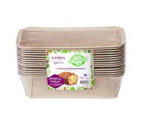 Gobel - Pack de 15 moldes profesionales para tartas - Moldes desechables de papel natural 100% biodegradable - Apto para horno, refrigerador, congelador - Desmoldar fácil
