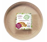 Gobel - Pack de 15 moldes profesionales para tartas - Moldes desechables de papel natural 100% biodegradable - Compostables después de su uso - Apto para horno, refrigerador, congelador