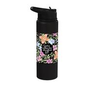 God is Within Her She Will Not Fall 46 5 Floral Garden Stainless Steel Insulated Water Bottle
