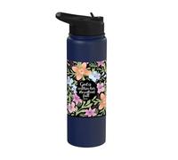 God is Within Her She Will Not Fall 46 5 Floral Garden Stainless Steel Insulated Water Bottle