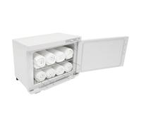 Goddlgjik Calentador de toallas eléctrico de 23 L, 200 W, UV, color blanco | Temperatura constante, grande, para el hogar, baño, spa, salón de belleza, restaurante y otras áreas de cuidado