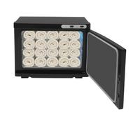 Goddlgjik Calentador de toallas eléctrico de 23 L, 200 W, UV, color negro | Temperatura constante, grande, para el hogar, baño, spa, salón de belleza, restaurante y otras áreas de cuidado