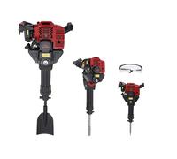 Goddlgjik Martillo de demolición de gasolina 3 en 1, 52 cc, 2 tiempos | 1900 W, con pala y azada plana, arranque manual, para jardín, granja, hogar, plantación de árboles, rotura de hormigón