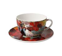 Goebel L'ESTATE IN GIARDINO ROSINA Wachtmeister - Taza de café con platillo (porcelana, 8,50 x 19 cm), varios colores