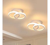 Goeco 2 Piezas Plafón LED Techo Moderno 22 W 2450LM 3000K, Blanco