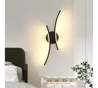 Goeco Aplique de Pared LED Interior, 20W 2250LM 44CM 3000K, Negro