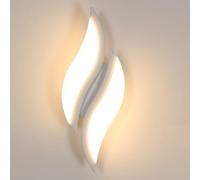 Goeco Aplique Pared Interior LED, Lámpara de Pared Moderna 12W, Luz Pared LED Luz Blanca Cálida 3000K, para Pasillo Dormitorio Sala Escalera