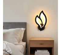 Goeco Apliques de Pared LED en Forma de Flor, 13W 1500LM 3000K, Negro