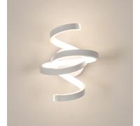 Goeco Apliques de Pared LED Interior en Espiral, 20W 2200LM 4500K, Blanco