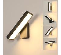 Goeco Apliques Pared Exterior, 17W Impermeable IP65 3000K, Negro